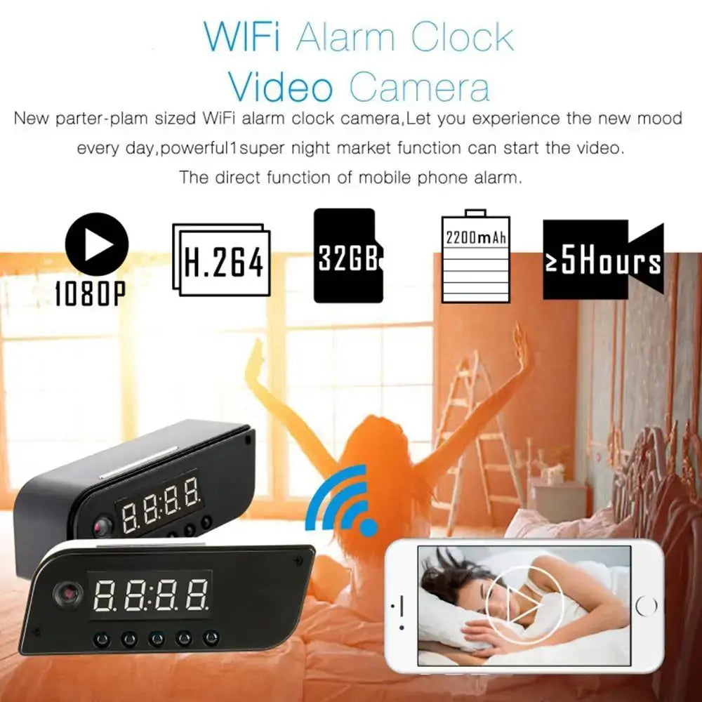 WiFi Hidden Camera Alarm Clock - PricesRgreat