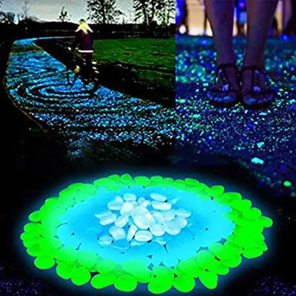 Glow In The Dark Luminous Garden Pebbles [10 pcs] - PricesRgreat