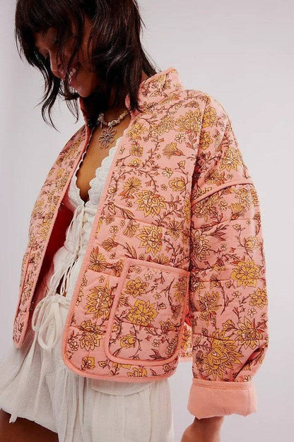 cotton printed women's cotton coat