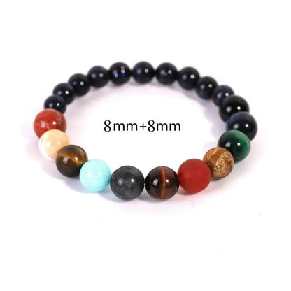 Eight Planets Natural Stone Bracelet - PricesRgreat