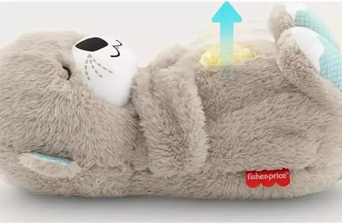 Fisher-Price Sound Machine Soothe 'n Snuggle Otter Portable Plush Baby Toy with Sensory Details Music Lights & Rhythmic Breathing Motion - PricesRgreat