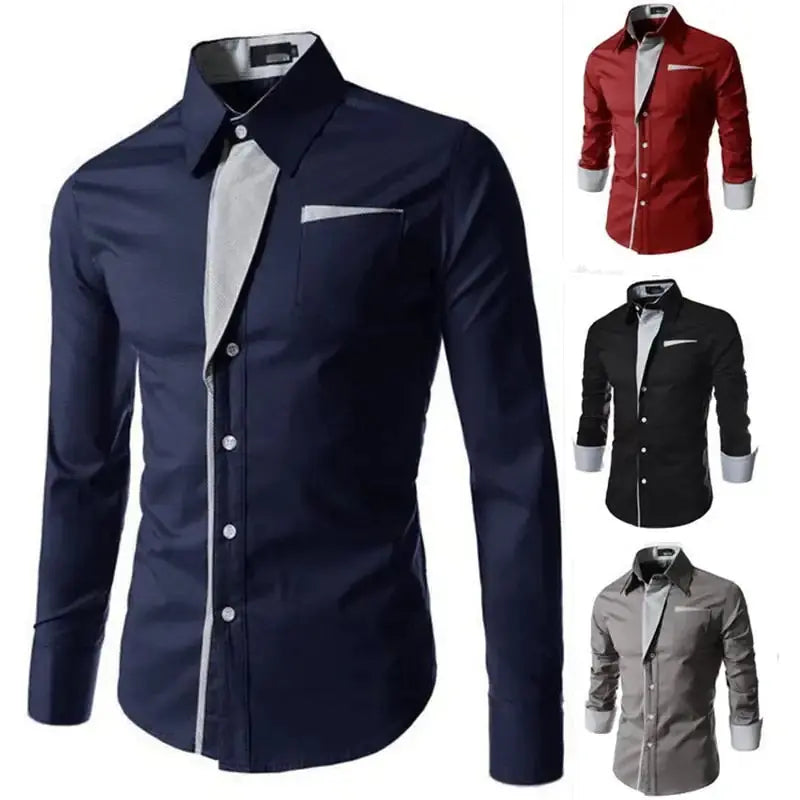 Men Fashion Shirts Long Sleeve - Image #3