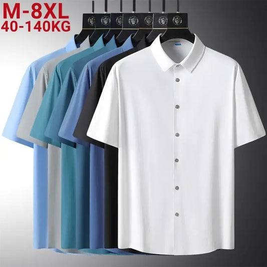 Solid Color Short Sleeved Shirt Loose - PricesRgreat