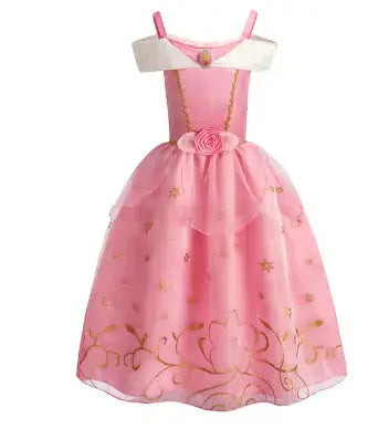 Girls Princess Costume: Elsa, Anna, Jasmine, Rapunzel Dress - Image #9