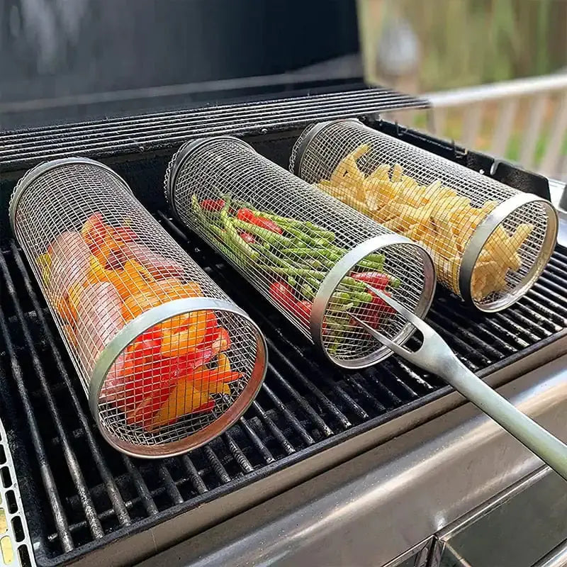 Cylinder Grill Basket - PricesRgreat