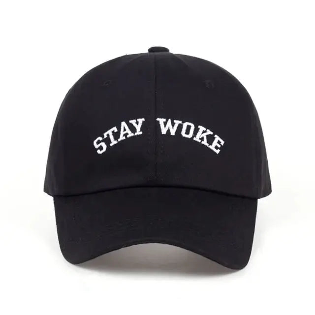 "Stay Woke" Embroidery Unstructured Dad Hat - Image #7