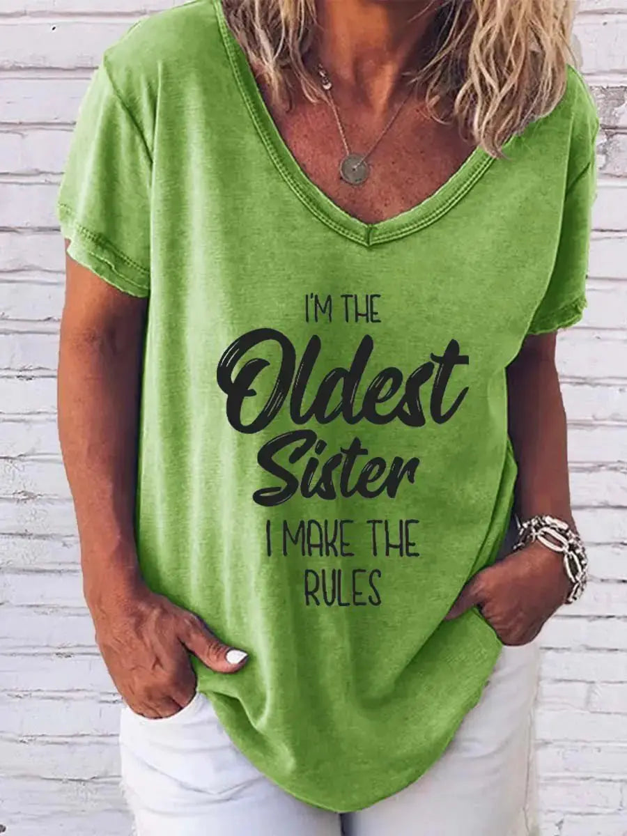 The Oldest Sister Print Tee - PricesRgreat