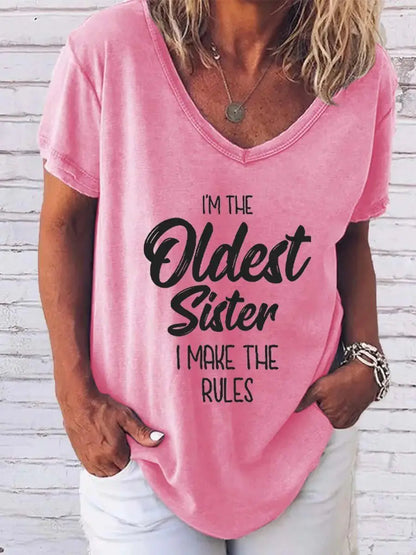 The Oldest Sister Print Tee - PricesRgreat