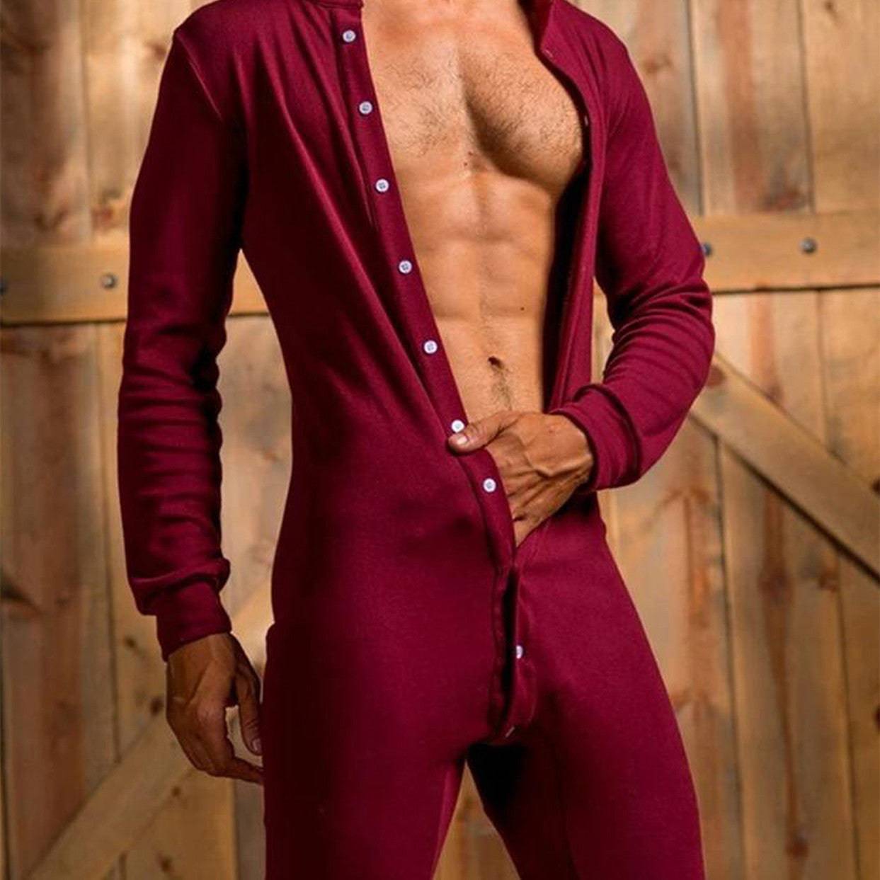 Men's one-piece long johns