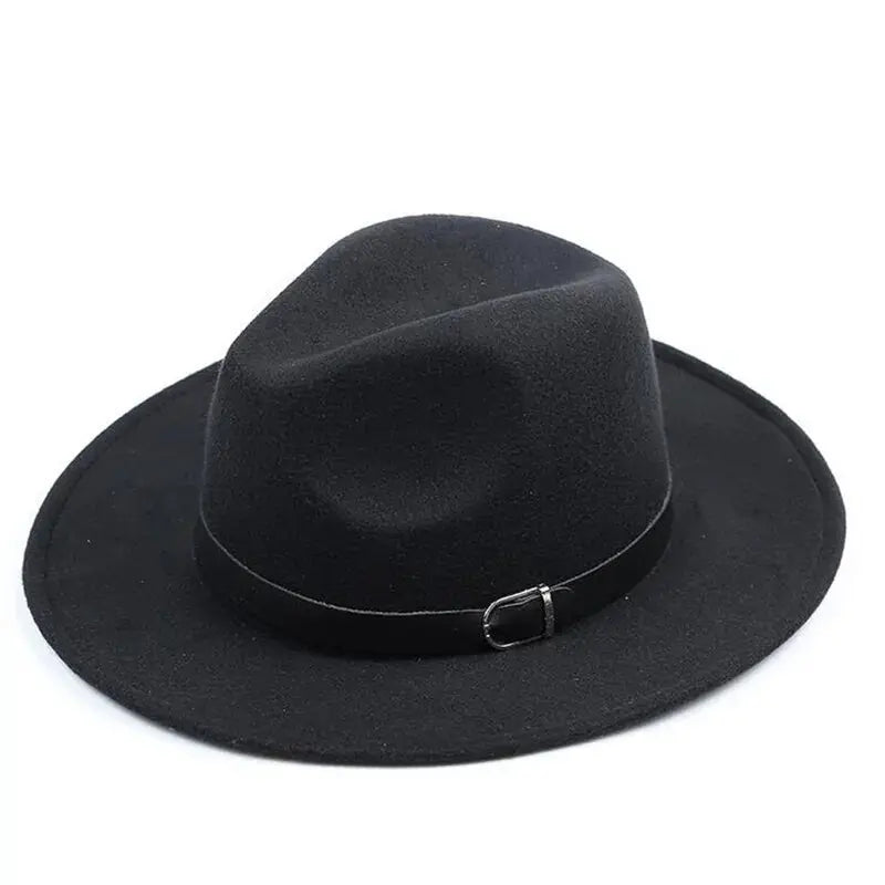 Women Wide Brim Fedora Hat - Image #3