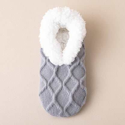 Women's cotton thermal plush slipper socks