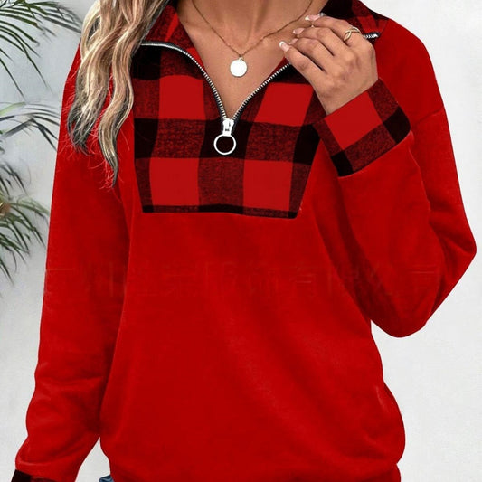 Women's sweater color matching zipper