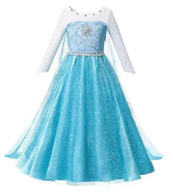 Girls Princess Costume: Elsa, Anna, Jasmine, Rapunzel Dress - Image #3