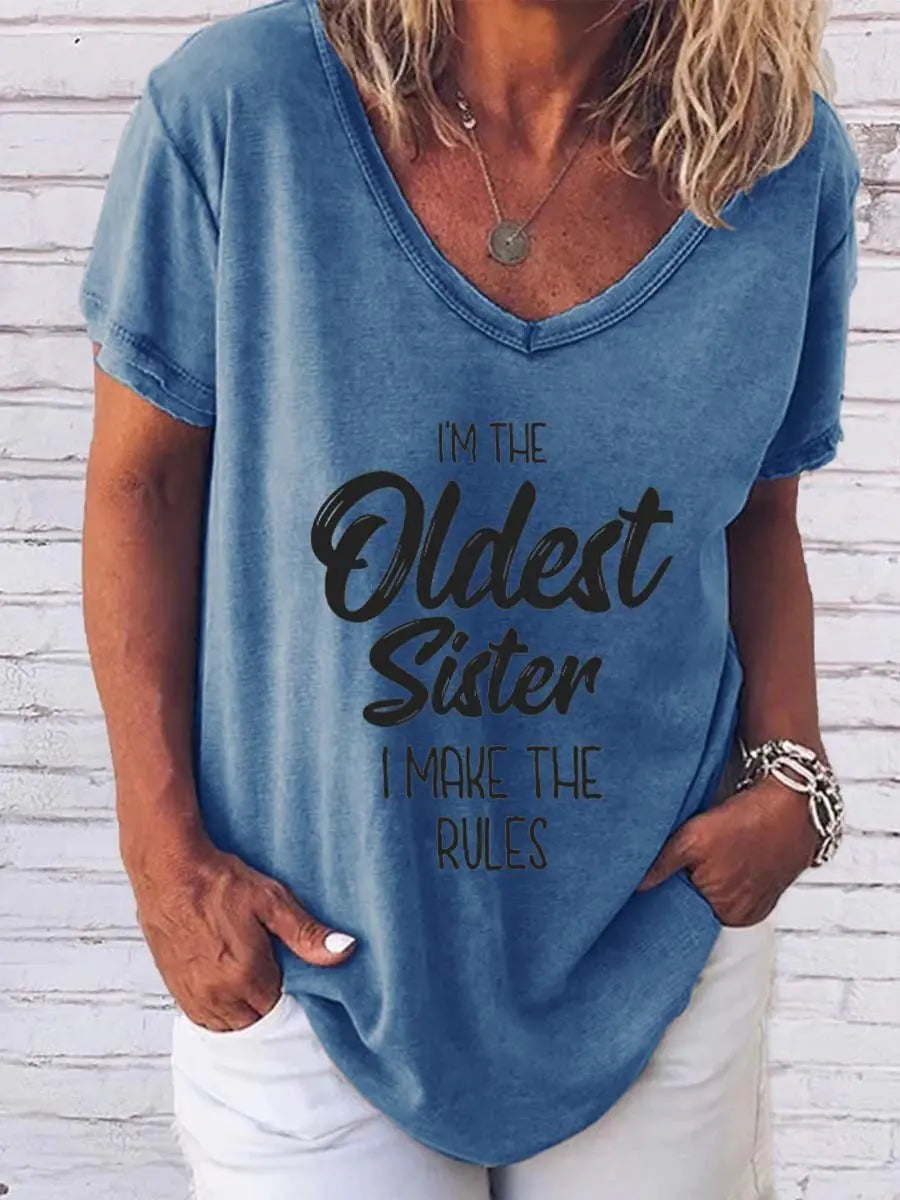 The Oldest Sister Print Tee - PricesRgreat