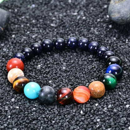 Eight Planets Natural Stone Bracelet - PricesRgreat