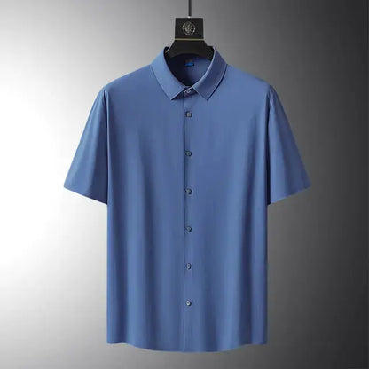 Solid Color Short Sleeved Shirt Loose - PricesRgreat