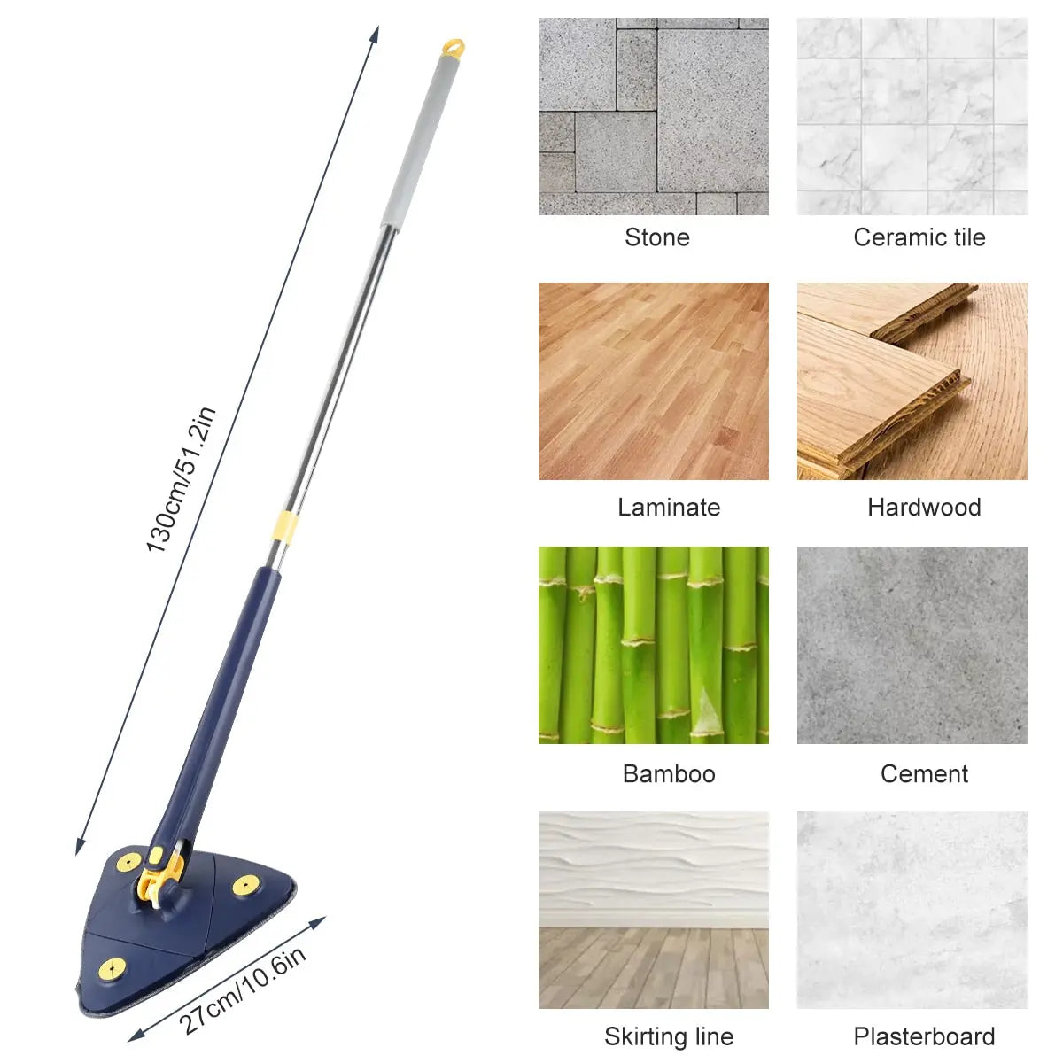 Self-Squeeze Triangular Mop - PricesRgreat