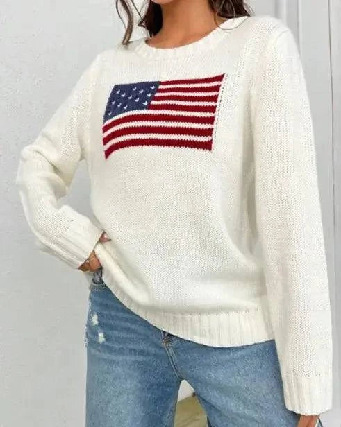 Women's USA Flag Sweater