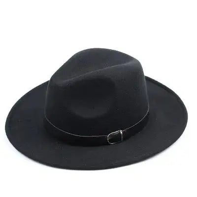 Women Wide Brim Fedora Hat - Image #4