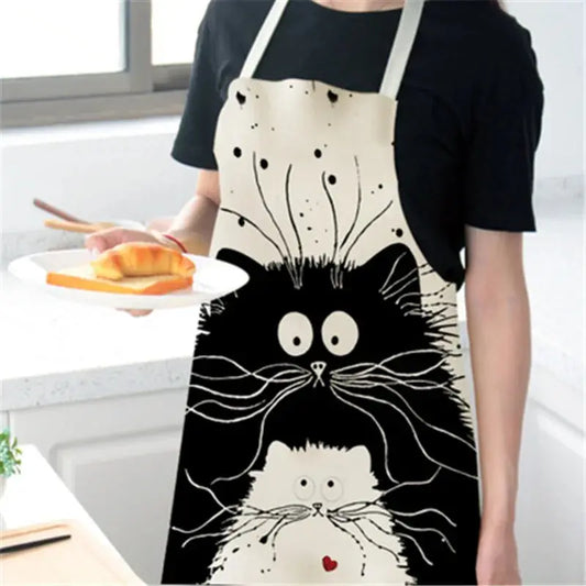 Cute Cat Print Cooking Kitchen Apron - PricesRgreat