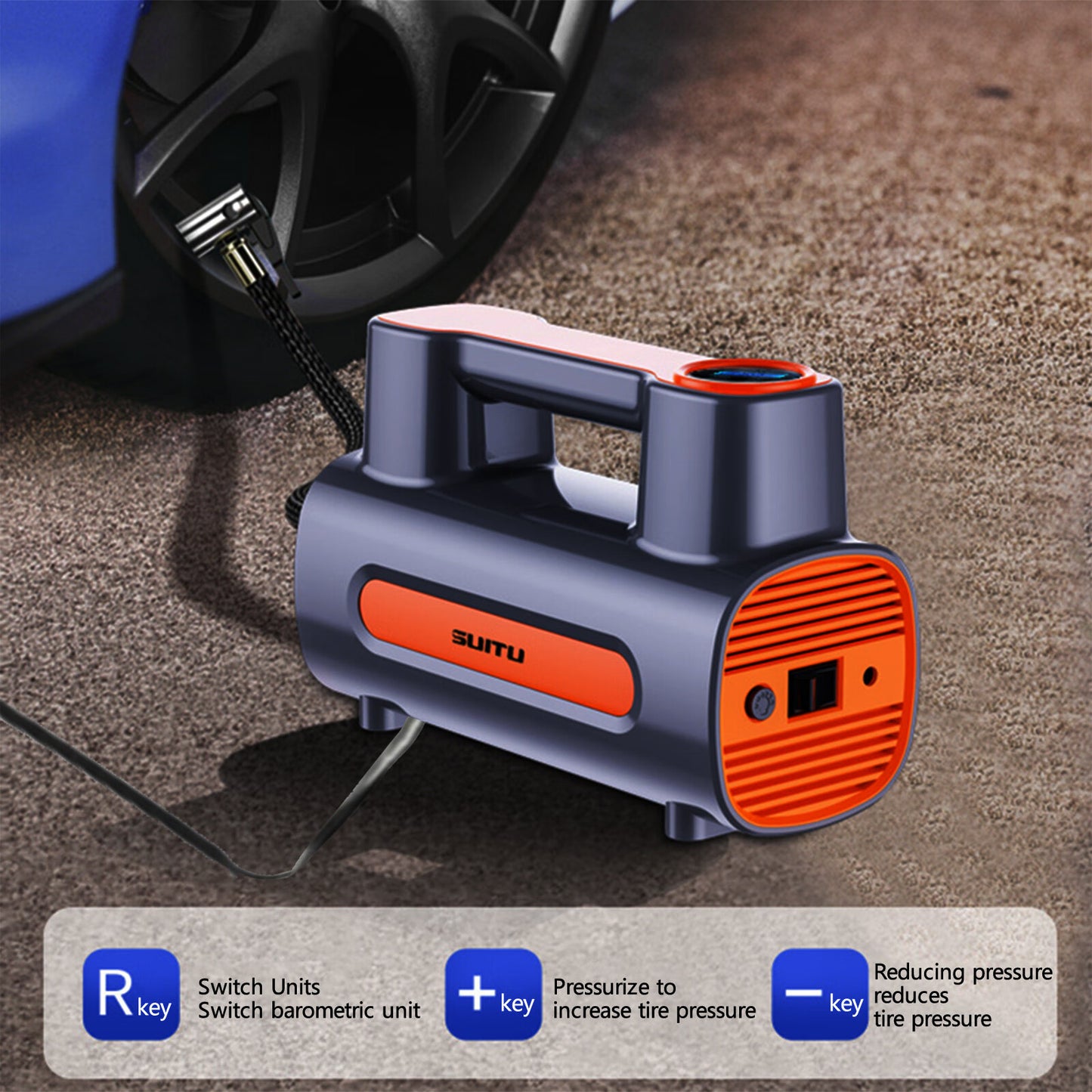 Tire Inflator 12V DC Portable Compressor