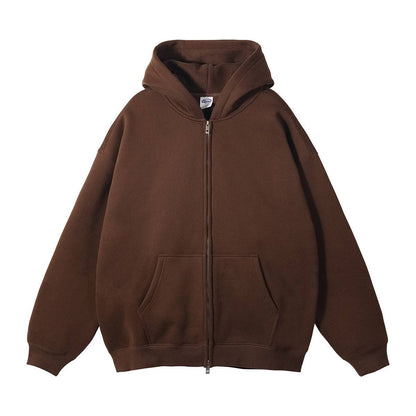 Loose Hooded Sweater Fleece-lined Thickened