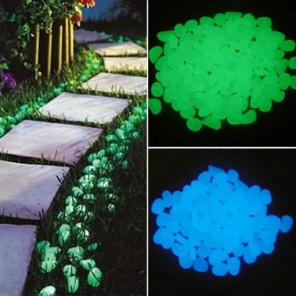 Glow In The Dark Luminous Garden Pebbles [10 pcs] - PricesRgreat