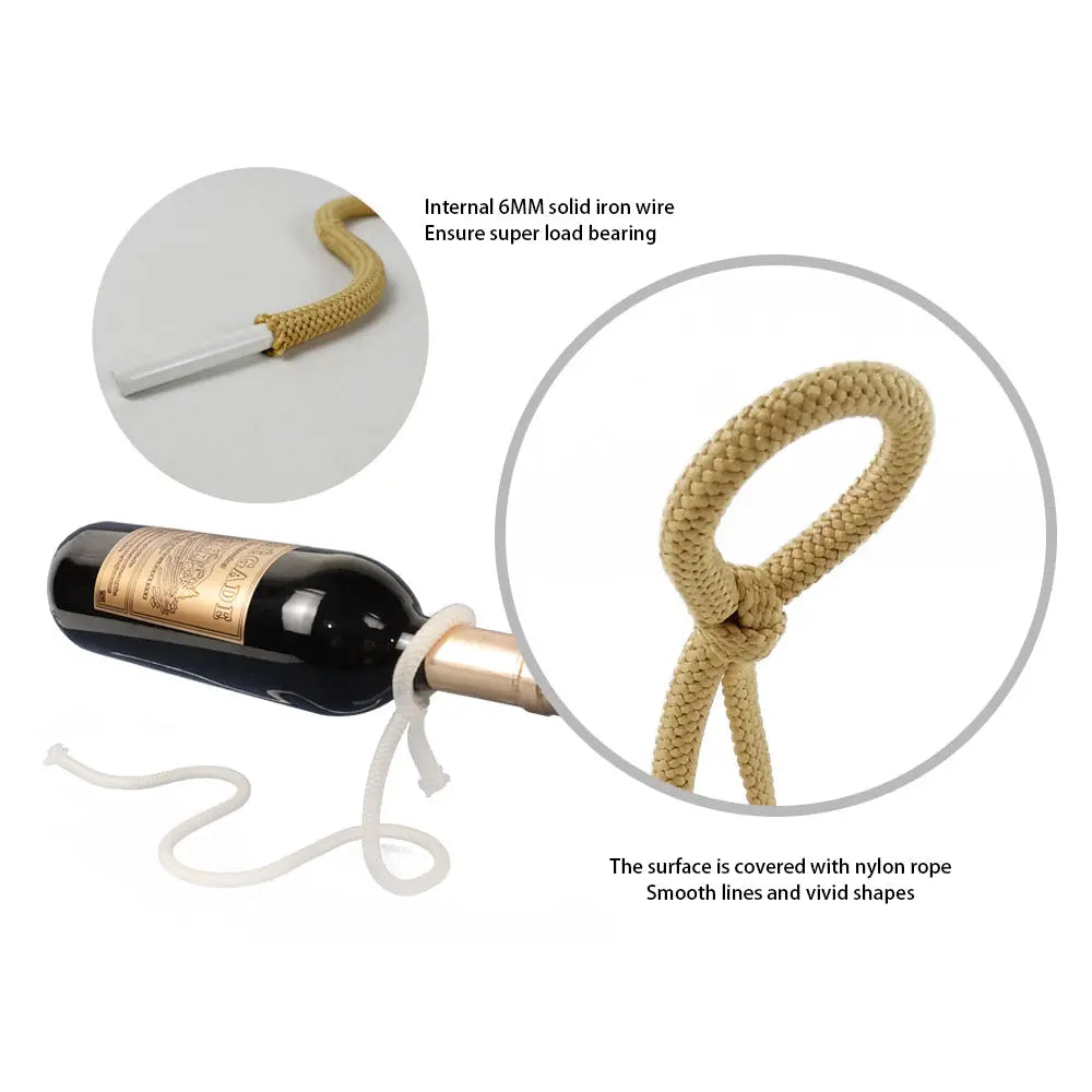 Suspended Rope Wine Bottle - PricesRgreat