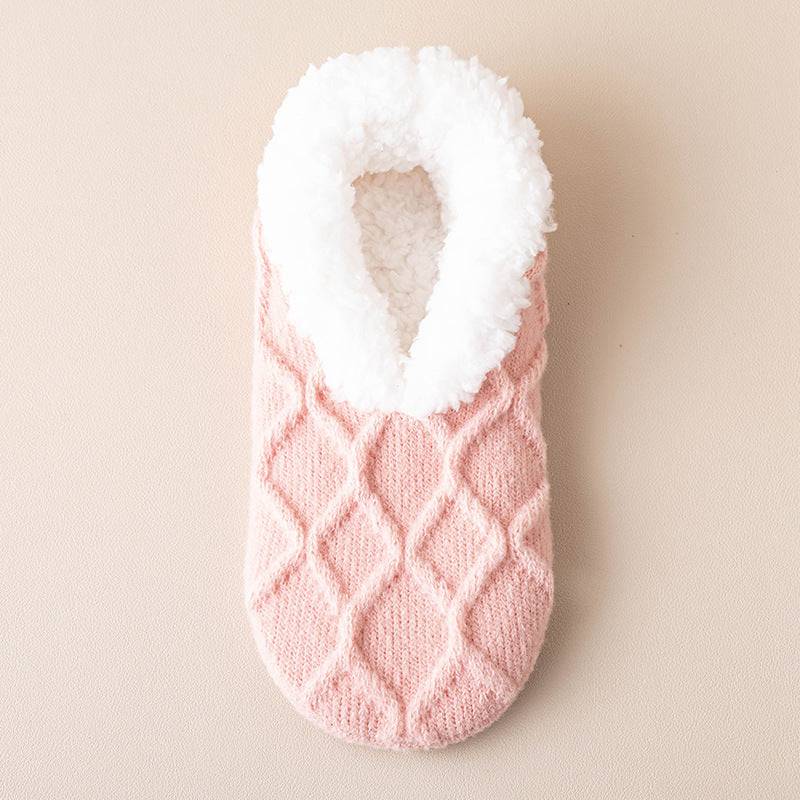 Women's cotton thermal plush slippers