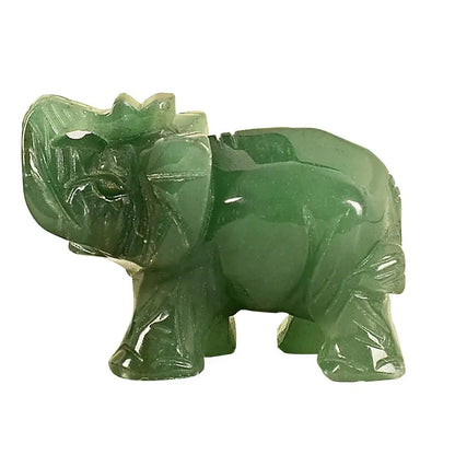 Jade Stone Craving Elephant Feng Shui Statue - PricesRgreat