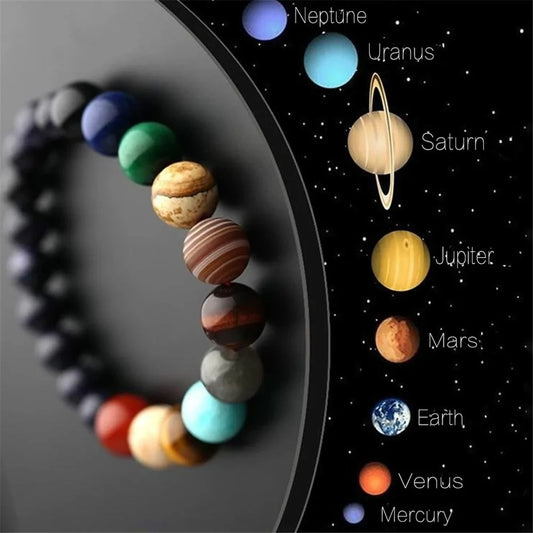 Eight Planets Natural Stone Bracelet - PricesRgreat