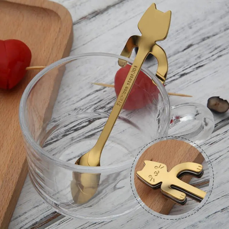 STAINLESS STEEL CAT TEASPOONS - PricesRgreat