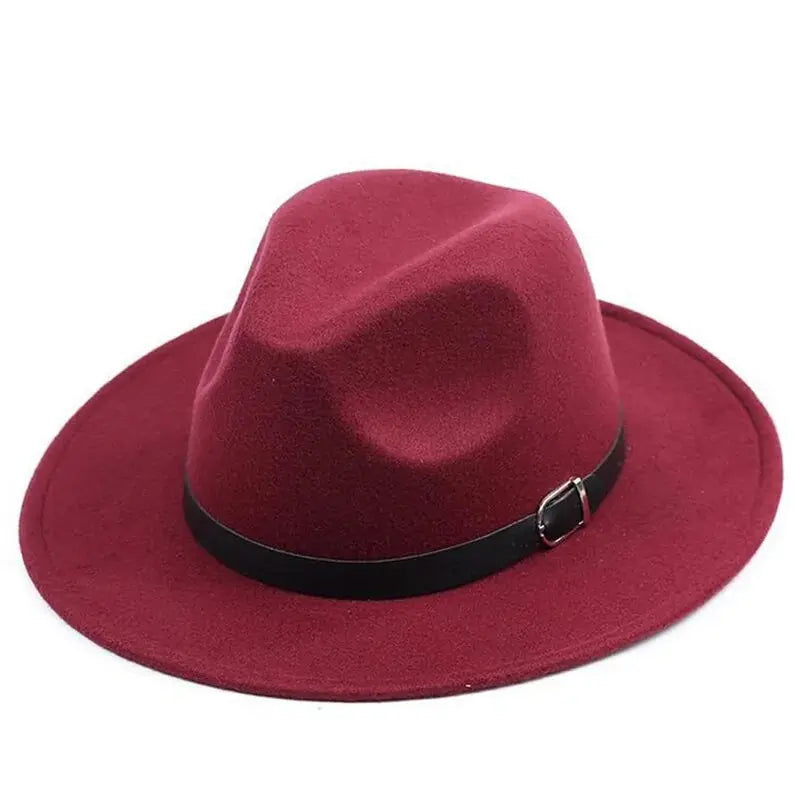 Women Wide Brim Fedora Hat - Image #2