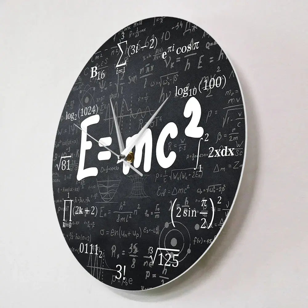 E=mc2 Math Formula Geek Wall Clock - PricesRgreat