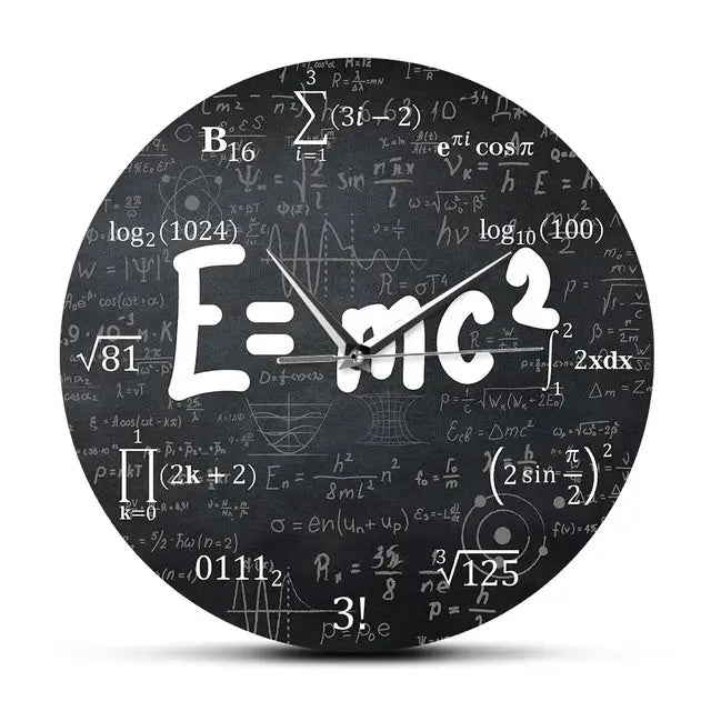 E=mc2 Math Formula Geek Wall Clock - PricesRgreat