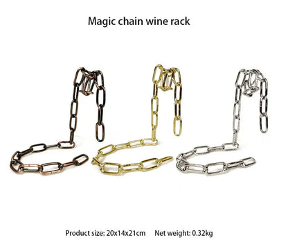 Magic Iron Chain Wine Bottle Holder - PricesRgreat