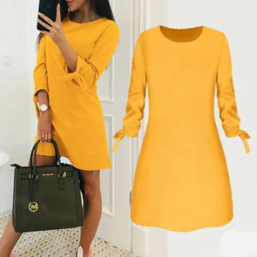 Elegant Summer Solid Color Dress - PricesRgreat