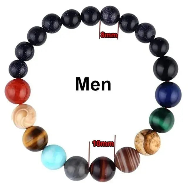 Eight Planets Natural Stone Bracelet - PricesRgreat