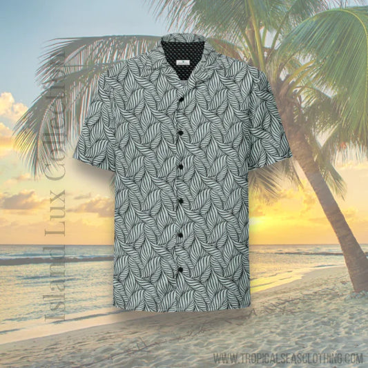 Grey Palm button shirt - PricesRgreat