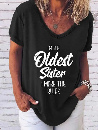 The Oldest Sister Print Tee - PricesRgreat