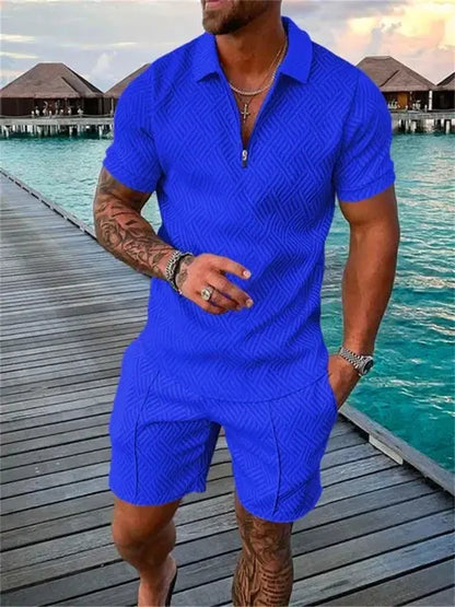 Summer Men's Two-Piece Casual Sportswear Set - PricesRgreat