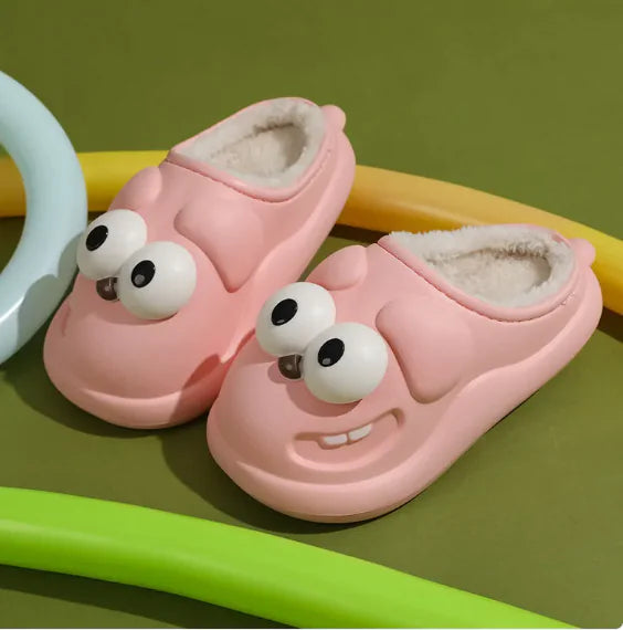 Adult slippers with big eyes