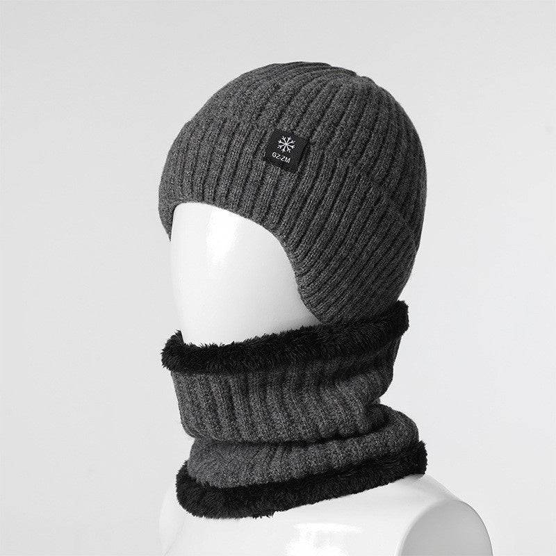 Men's wool hat with ear protection