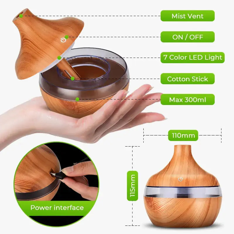 LED Wood Grain Humidifier - PricesRgreat