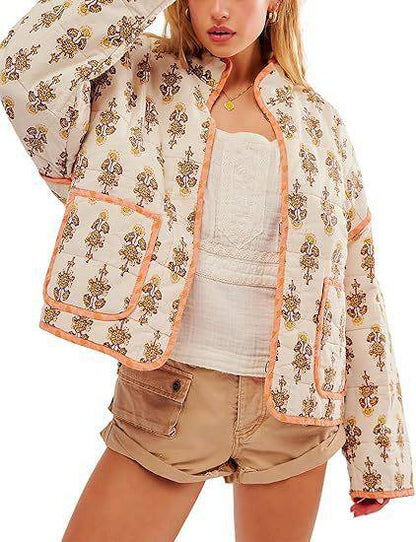 cotton printed women's cotton coat