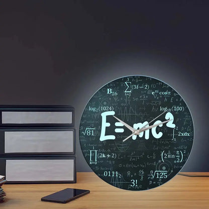 E=mc2 Math Formula Geek Wall Clock - PricesRgreat