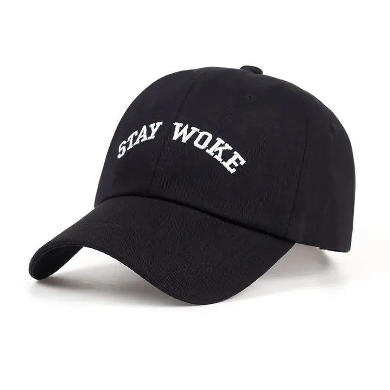 "Stay Woke" Embroidery Unstructured Dad Hat - Image #2