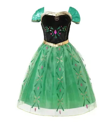 Girls Princess Costume: Elsa, Anna, Jasmine, Rapunzel Dress - Image #6