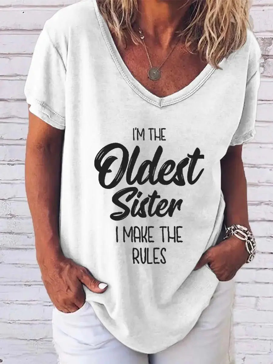 The Oldest Sister Print Tee - PricesRgreat