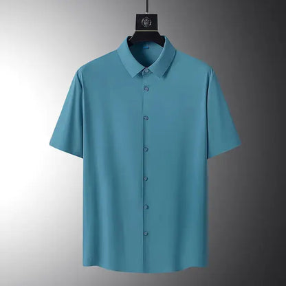 Solid Color Short Sleeved Shirt Loose - PricesRgreat